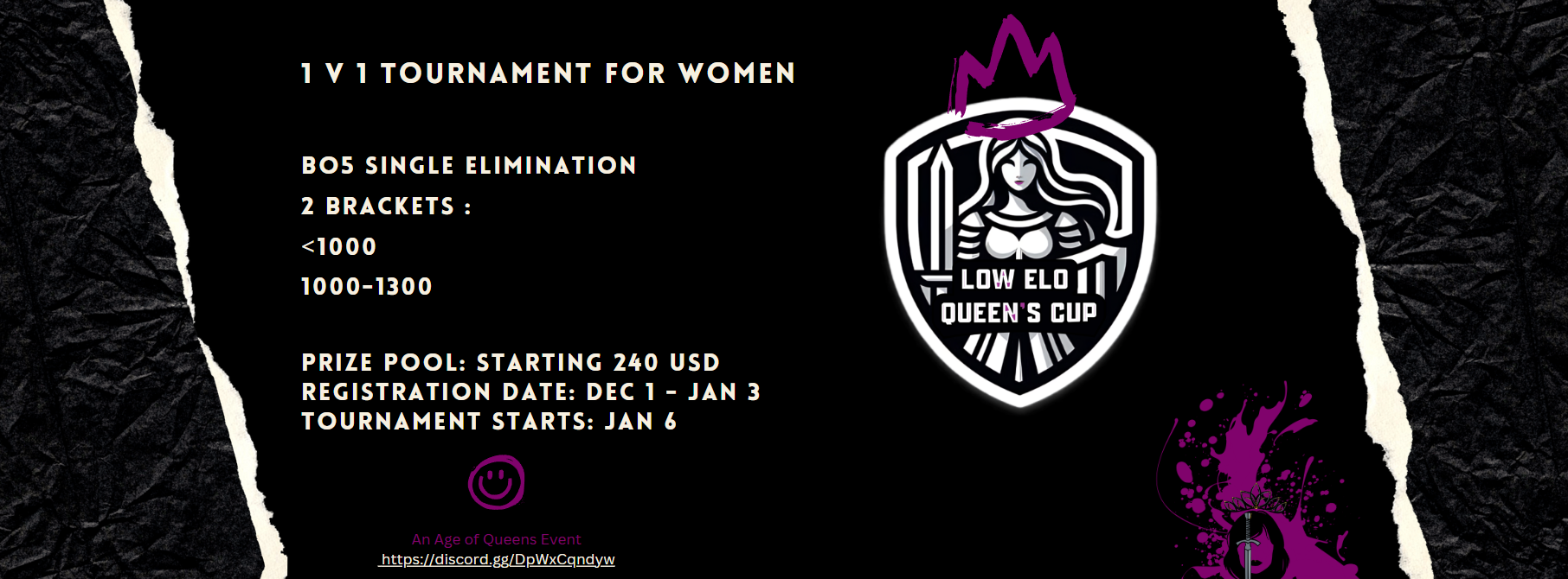 Low Elo Queen’s Cup Announcement